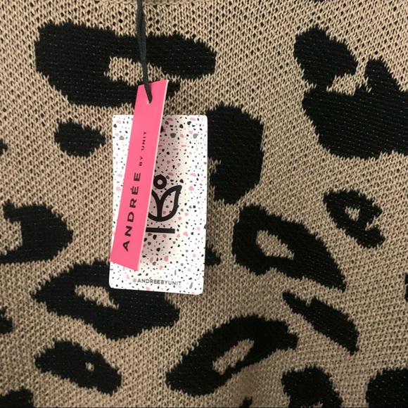 Andree Plus Size Leopard Print Long Sleeve Sweater NWT SZ 3X - Picture 10 of 10